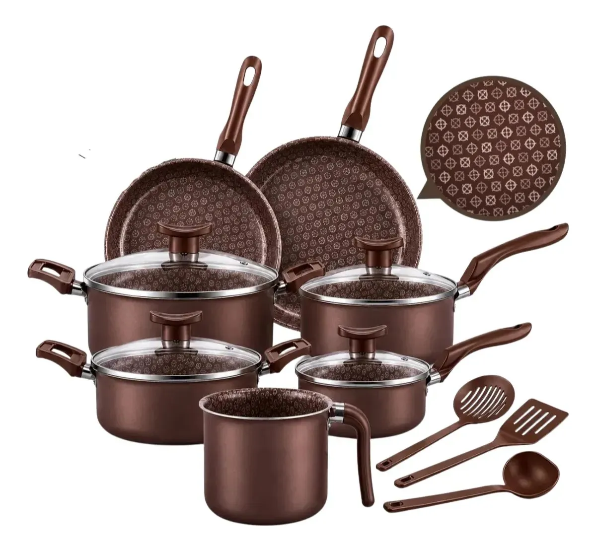 Kit 10 Peças Colinox (Marrom)