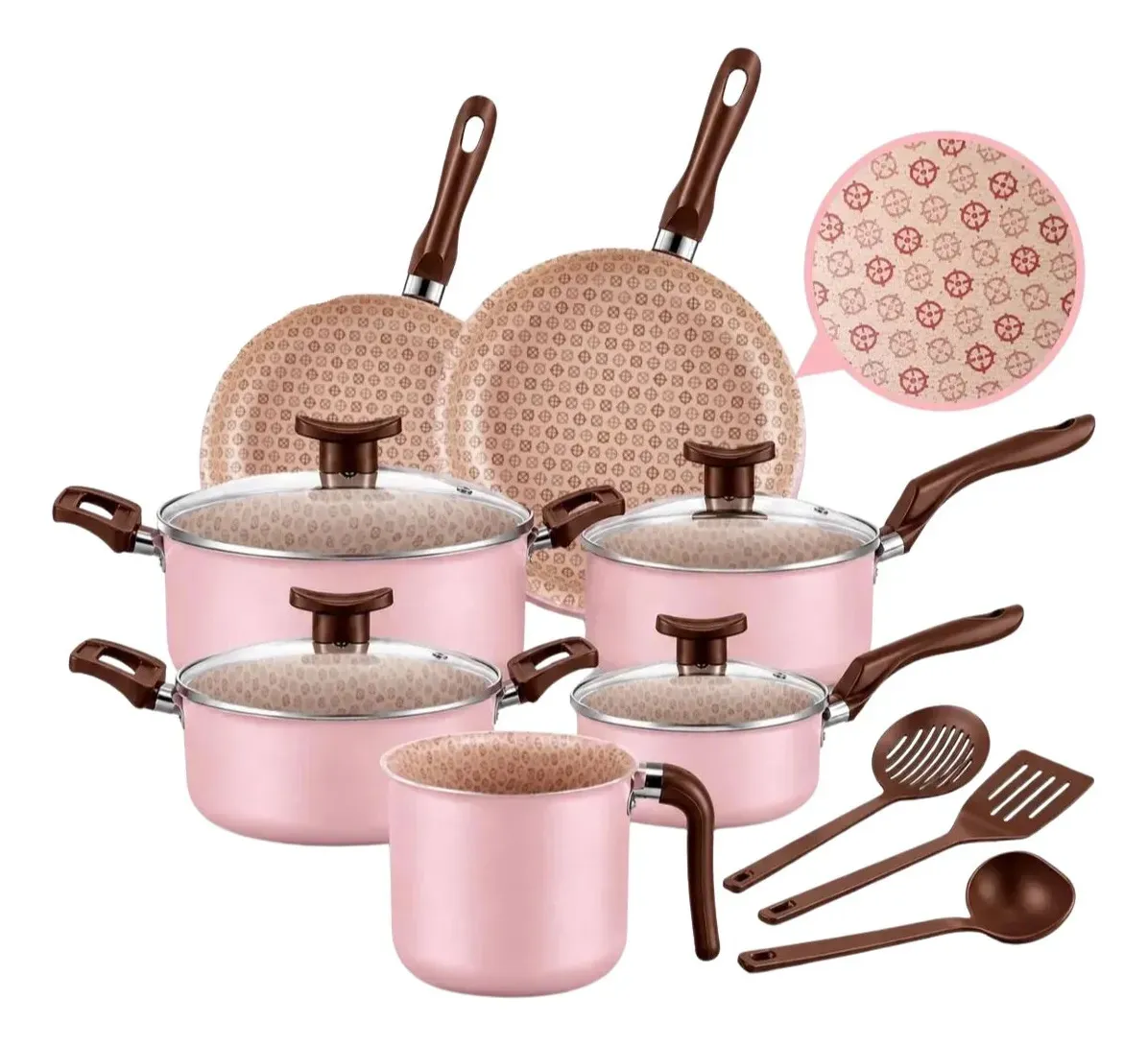 Kit 10 Peças Colinox (Rosa)